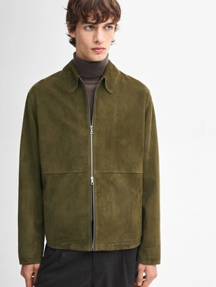 Купить Massimo Dutti Замшевая кожаная куртка