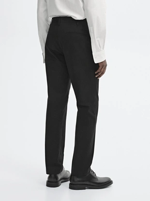 Зауженные брюки из саржи- Заказать в России