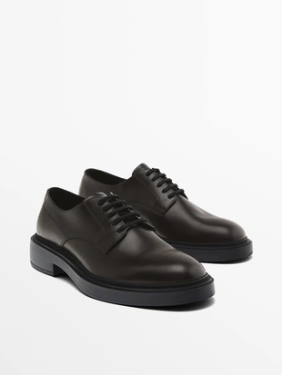 Купить Massimo Dutti Кожаные туфли-дерби