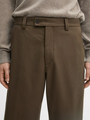 OIL|0012/009 - Massimo Dutti Брюки из саржи прямого кроя с хлопком