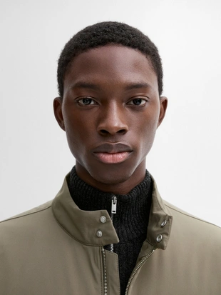 Green-grey|3463/201 - Massimo Dutti Легкая куртка на молнии