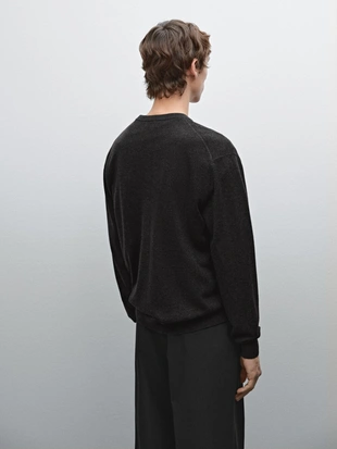 Кардиган из полушерстяной вязки на пуговицах- Заказать в России