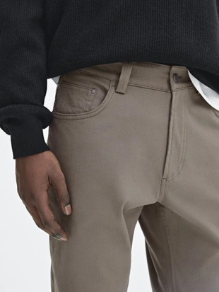 KHAKI|0072/072 - Massimo Dutti Джинсы зауженного кроя из хлопчатобумажной смеси