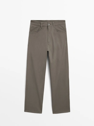 Джинсы зауженного кроя из хлопчатобумажной смеси- Заказать в России