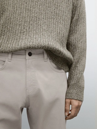 OCHRE|0062/062 - Massimo Dutti Джинсы приталенного кроя из сатиновой хлопчатобумажной смеси