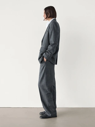 BLACK|5004/716 - Massimo Dutti Костюмные брюки в елочку