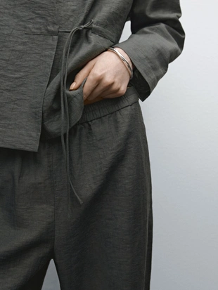 Купить Massimo Dutti Костюмные брюки с эластичным поясом