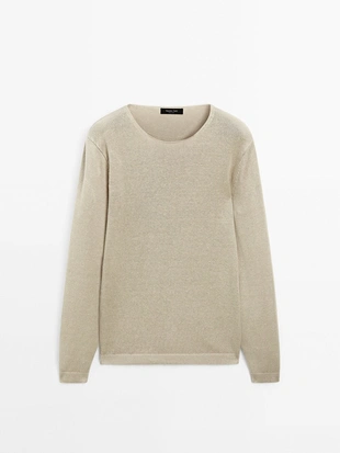 Вязаный джемпер из 100% льна- Заказать в России