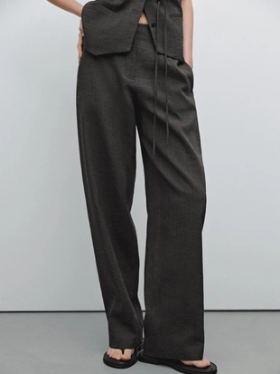 Купить Massimo Dutti Костюмные брюки из хлопчатобумажной смеси в полоску