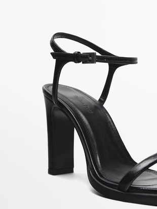 Босоножки на среднем каблуке- Заказать в России