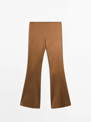 CREAM|9119/952 - Massimo Dutti Атласные брюки-клеш - ателье