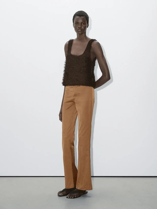 Chocolate|9409/953 - Massimo Dutti Топ из вязаной пряжи букле - STUDIO