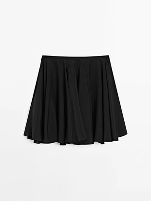 Струящаяся короткая юбка с воланом - лимитированная серия- Заказать в России