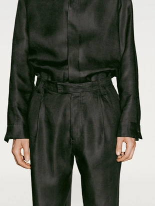 LEAD|0062/880 - Massimo Dutti Двойные бриджи из 100% льна - лимитированная серия