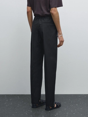 BLACK|0007/006 - Massimo Dutti Брюки JOGGER FIT из 100% хлопка
