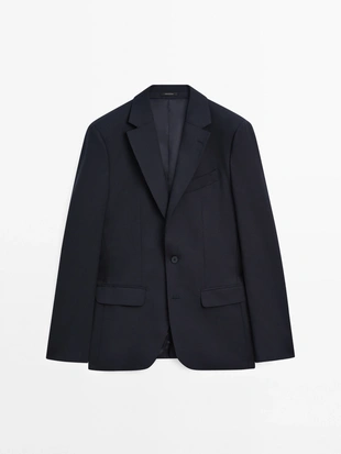 Пиджак из шерстяно-хлопкового микса- Заказать в России