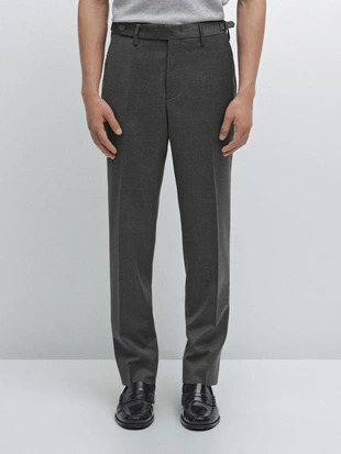 Брюки-дудочки из шерстяной смеси- Заказать в России