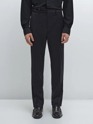 Брюки-дудочки из шерстяной смеси- Заказать в России