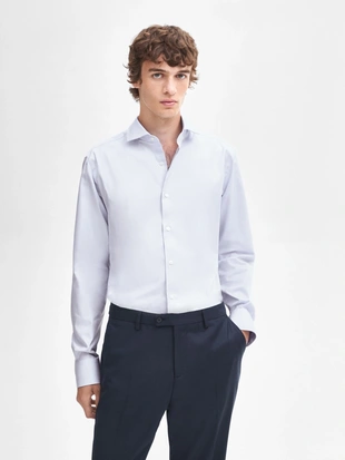 Рубашка из хлопкового твила SLIM FIT- Заказать в России