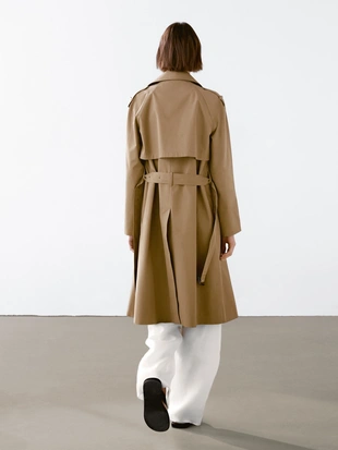 Тренч из 100% хлопка с водоотталкивающей пропиткой- Заказать в России