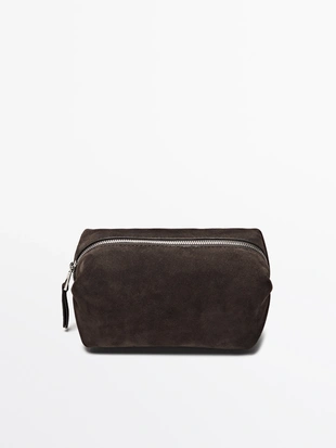 BROWN|4658/633 - Massimo Dutti Косметичка из замши