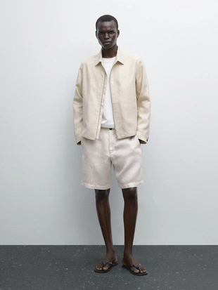 Бермуды из 100% льна- Заказать в России