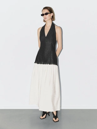 Купить Massimo Dutti Длинное платье с открытой спиной - STUDIO