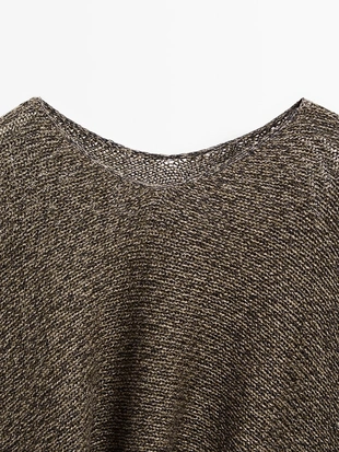 0-983|9505/953 - Massimo Dutti Пальто из вязаного полотна - STUDIO