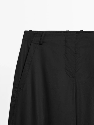 100% хлопковые брюки прямого кроя средней посадки- Заказать в России