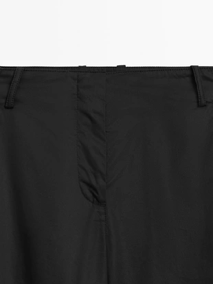 100% хлопковые брюки прямого кроя средней посадки- Заказать в России