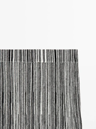 Длинная вязаная юбка с полосатым узором- Заказать в России