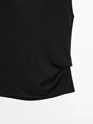 Топ из 100% хлопка с завязкой на спине- Заказать в России