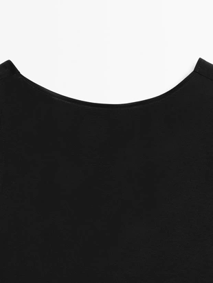 Топ из 100% хлопка с завязкой на спине- Заказать в России