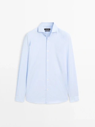 Купить Massimo Dutti Рубашка в полоску SLIM FIT из 100% хлопка
