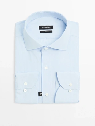 Рубашка в полоску SLIM FIT из 100% хлопка- Заказать в России