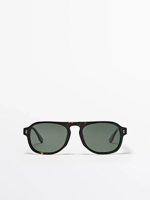 BROWN|2305/300 - Massimo Dutti Солнечные очки авиаторы