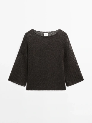 Купить Massimo Dutti Свитер с короткими рукавами - STUDIO