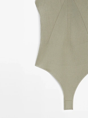 Боди с галтелью из вязаного материала - STUDIO- Заказать в России