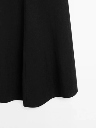 Платье-миди с открытым галстуком на спине- Заказать в России