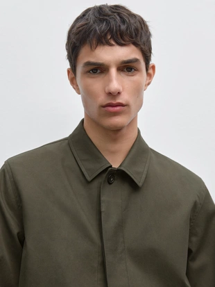 KHAKI|3124/413 - Massimo Dutti Куртка из 100% хлопка с отделкой мальтинто