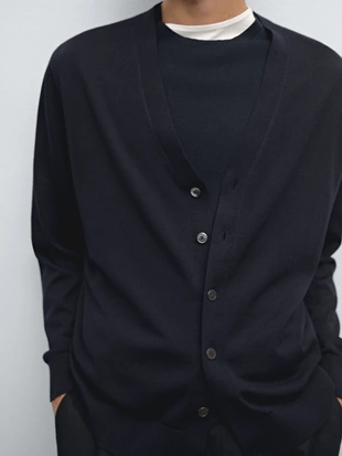 Кардиган из 100% мериносовой шерсти- Заказать в России