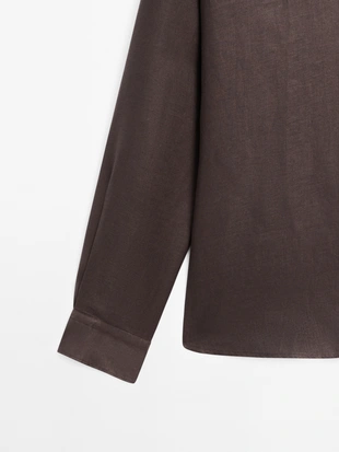 Рубашка из легкого  твила с регулярной посадкой- Заказать в России