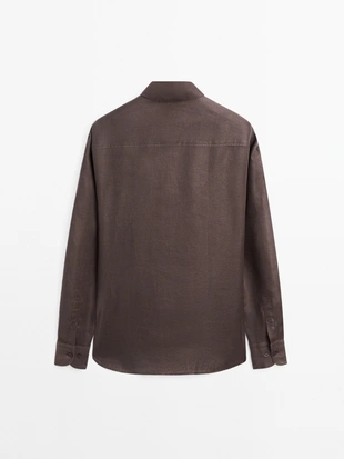 Рубашка из легкого  твила с регулярной посадкой- Заказать в России