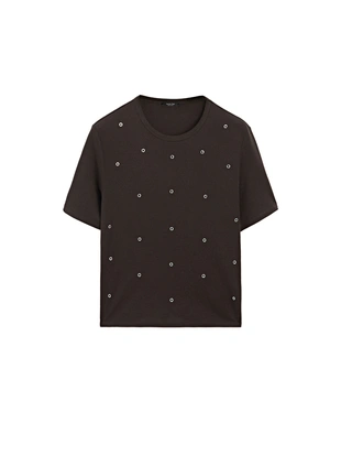 Оверсайз футболка с деталями люверсов- Заказать в России