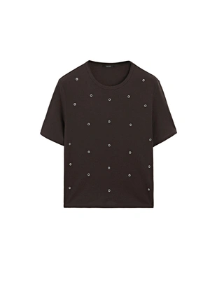 Оверсайз футболка с деталями люверсов- Заказать в России