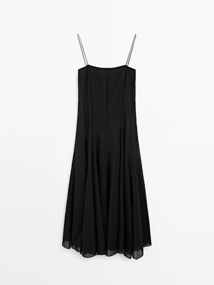 Платье миди с деталями годе- Заказать в России