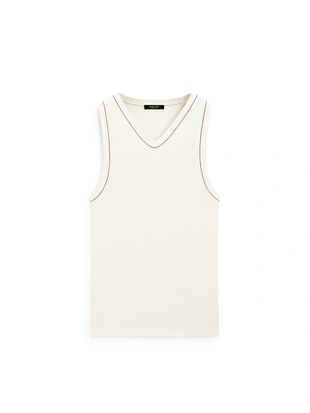 Футболка из 100% хлопка с контрастными деталями- Заказать в России