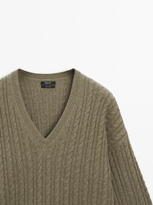 Свитер вязаный OVERSIZE из 100% кашемира- Заказать в России