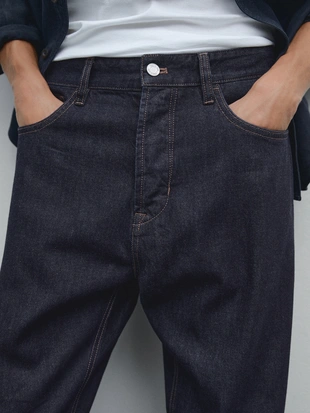 NAVY BLUE|0304/136 - Massimo Dutti Джинсы SELVEDGE FIT