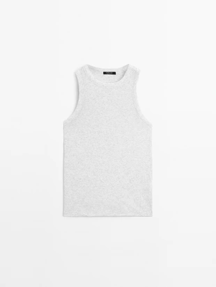 Топ с открытыми плечами из 100% хлопка- Заказать в России